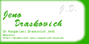jeno draskovich business card