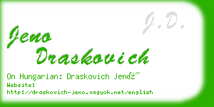 jeno draskovich business card